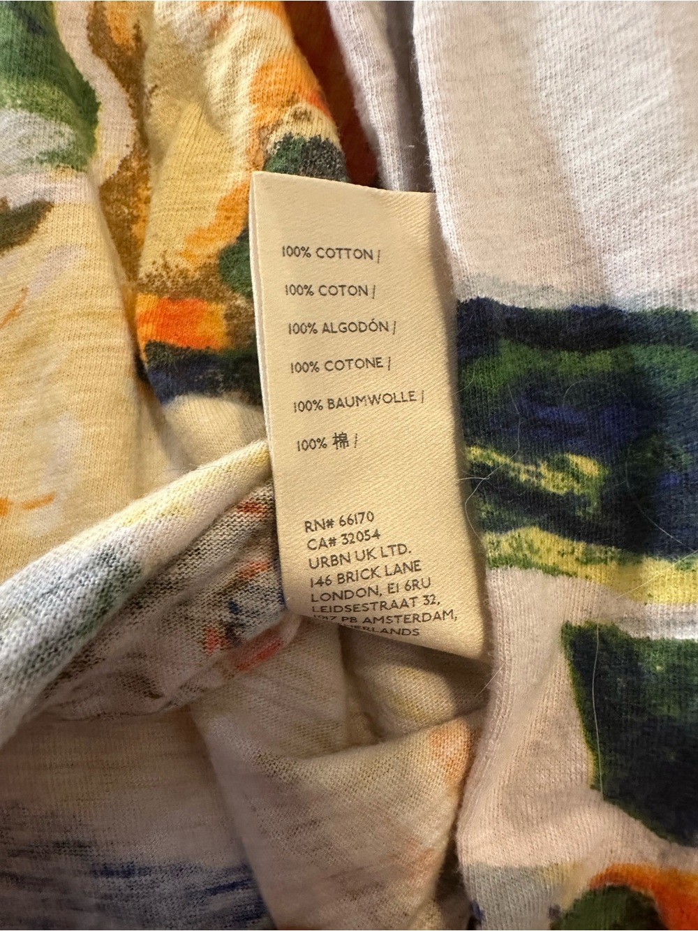 Anthropologie Women’s Abstract Floral Long Sleeve Crop Top - Picture 5 of 6